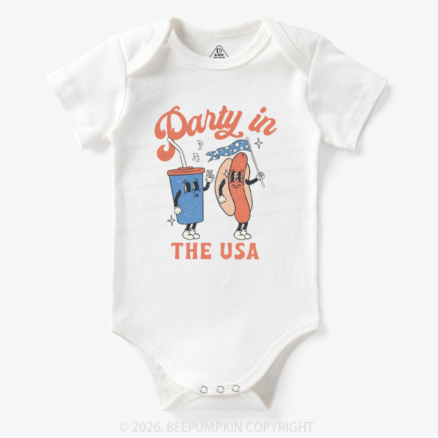 Party In The USA Hot Dog And Drink Bodysuit