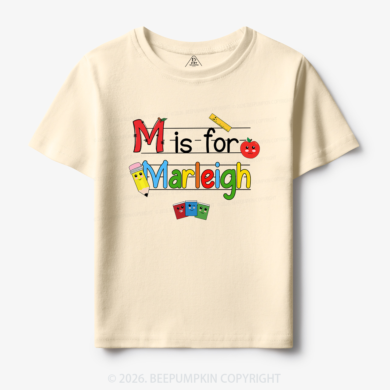 Personalized Kids Name Toddler&Kid's Tees Beepumpkin