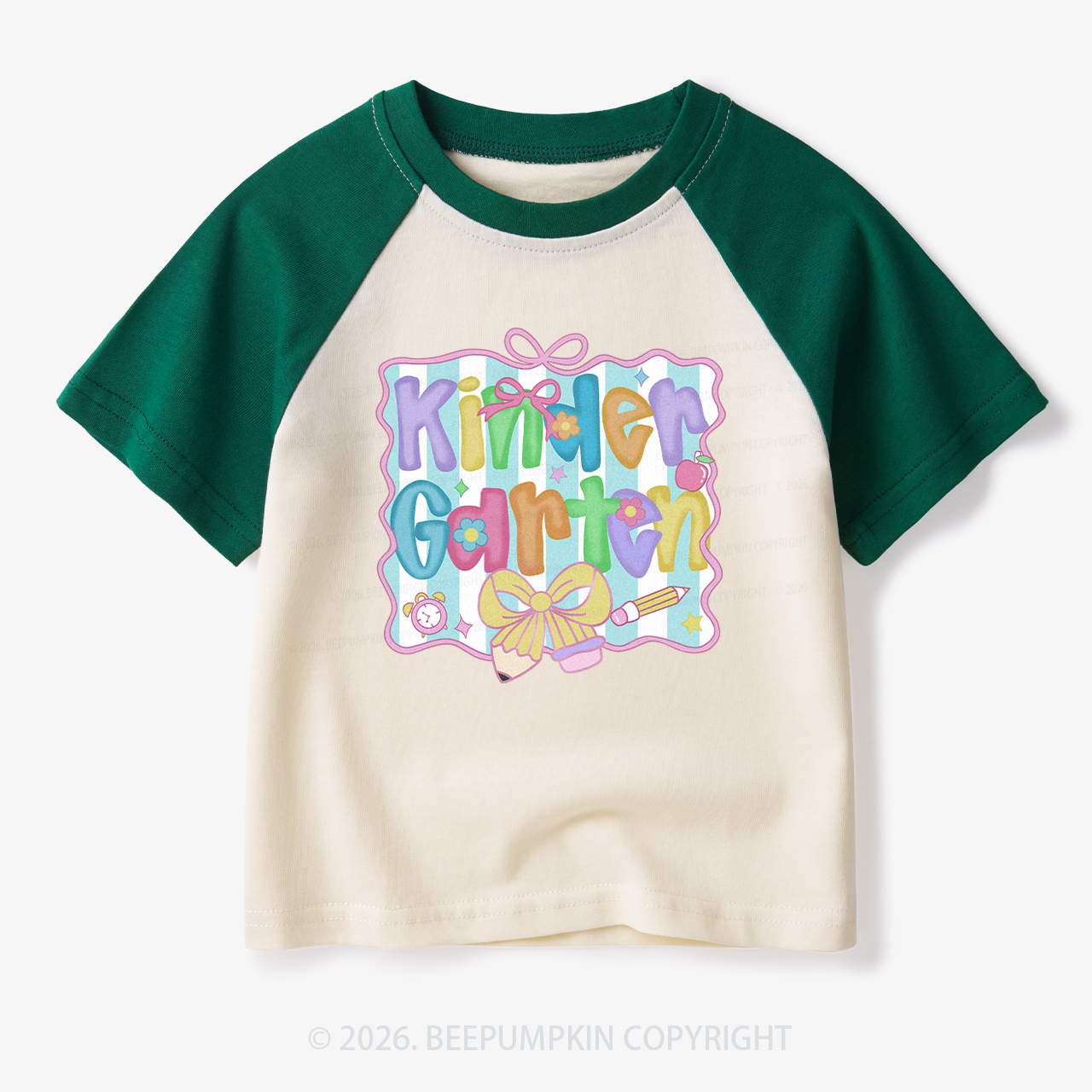 Personalized Preppy Back To School Bundle Toddler&Kids Retro Raglan T-shirt