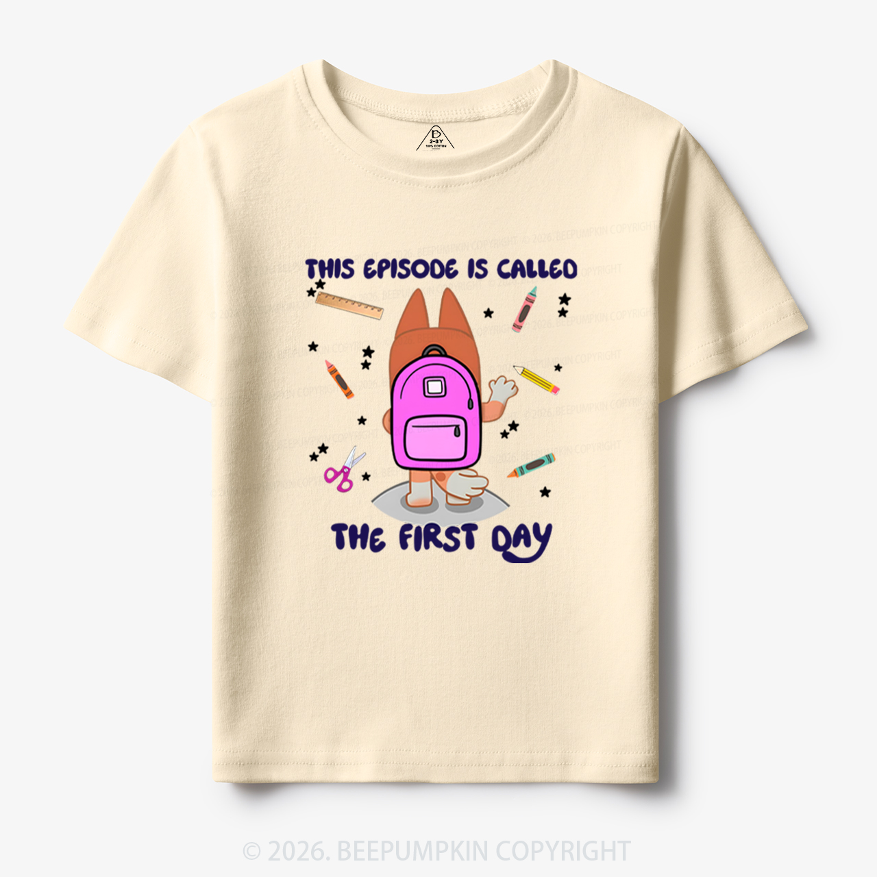 Personalized Back To School Dog Toddler&Kids Tees