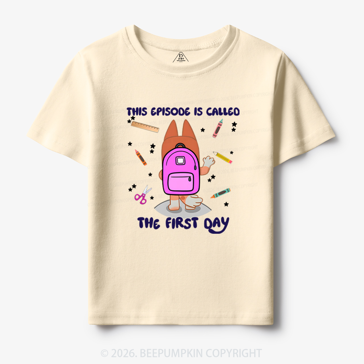 Personalized Back To School Dog Toddler&Kids Tees