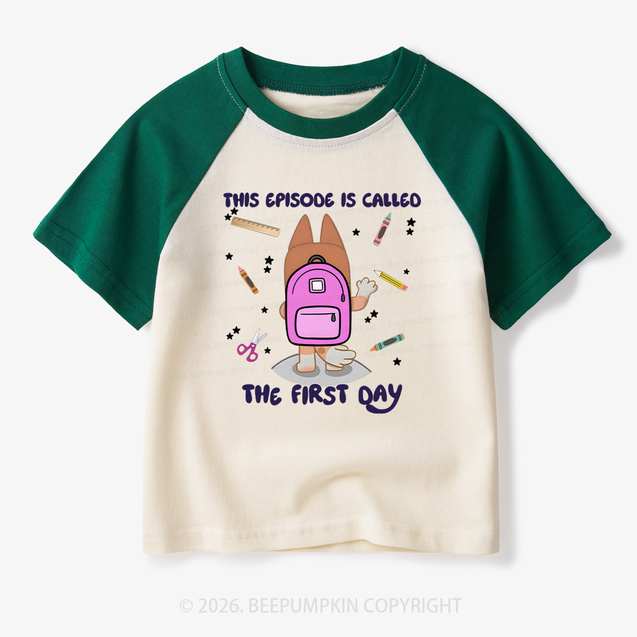 Personalized Back To School Dog Toddler&Kids Retro Raglan T-shirt