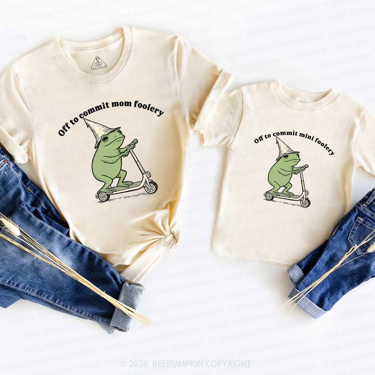 Funny Mama and Mini Frog Mom&Me Matching T-Shirts