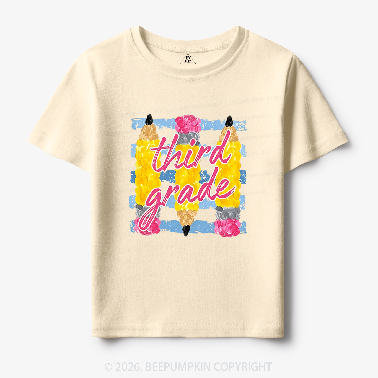 Personalized Grade Colors Stripes Back to School Toddler&Kid's Tees