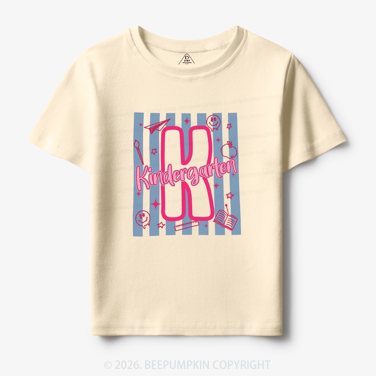 Preppy Stripes Kindergarten Back to School Toddler&Kid's Tees