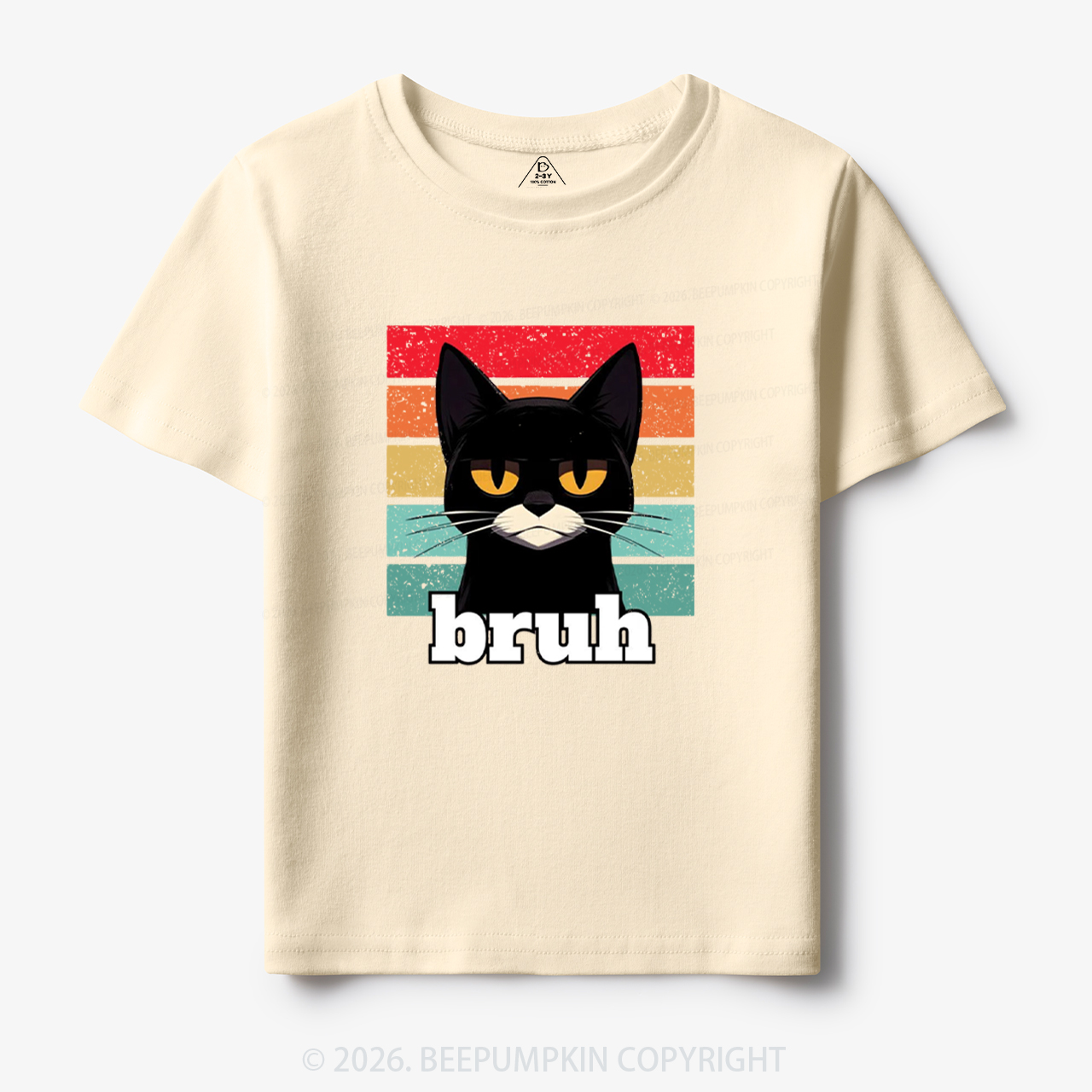 Bruh Cat Funny Back to School Toddler&Kid's Tees