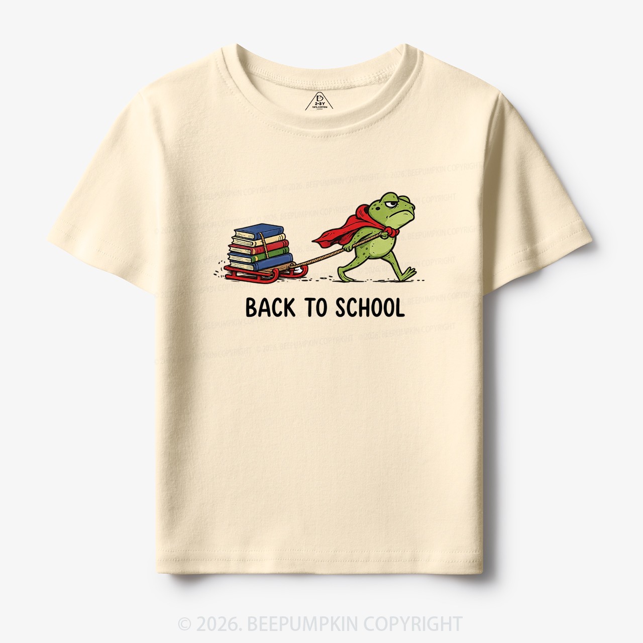 Grumpy Frog Pulling Books Funny Back To School Toddler&Kid's Tees