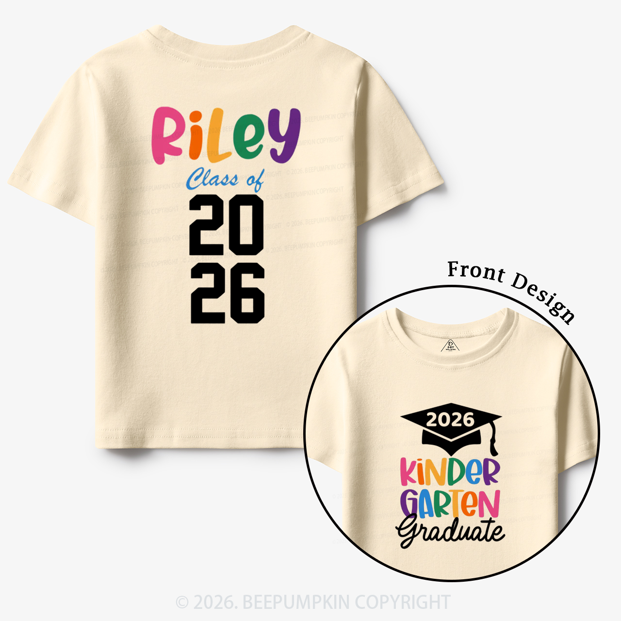 Personalized Kindergarten Graduate 2026 Toddler&Kid's Tees