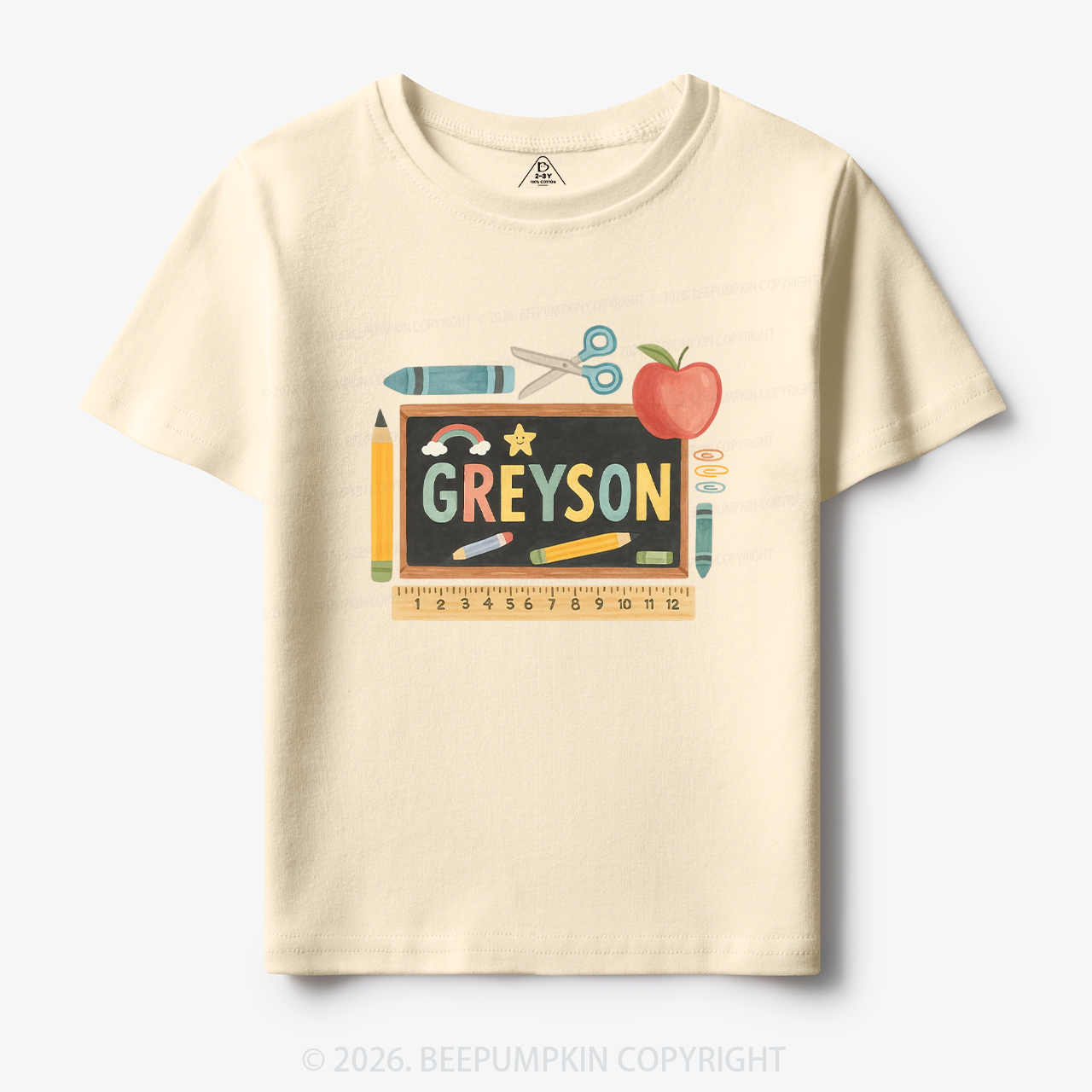 Personalized Name Blackboard Back To School Toddler&Kid's Tees