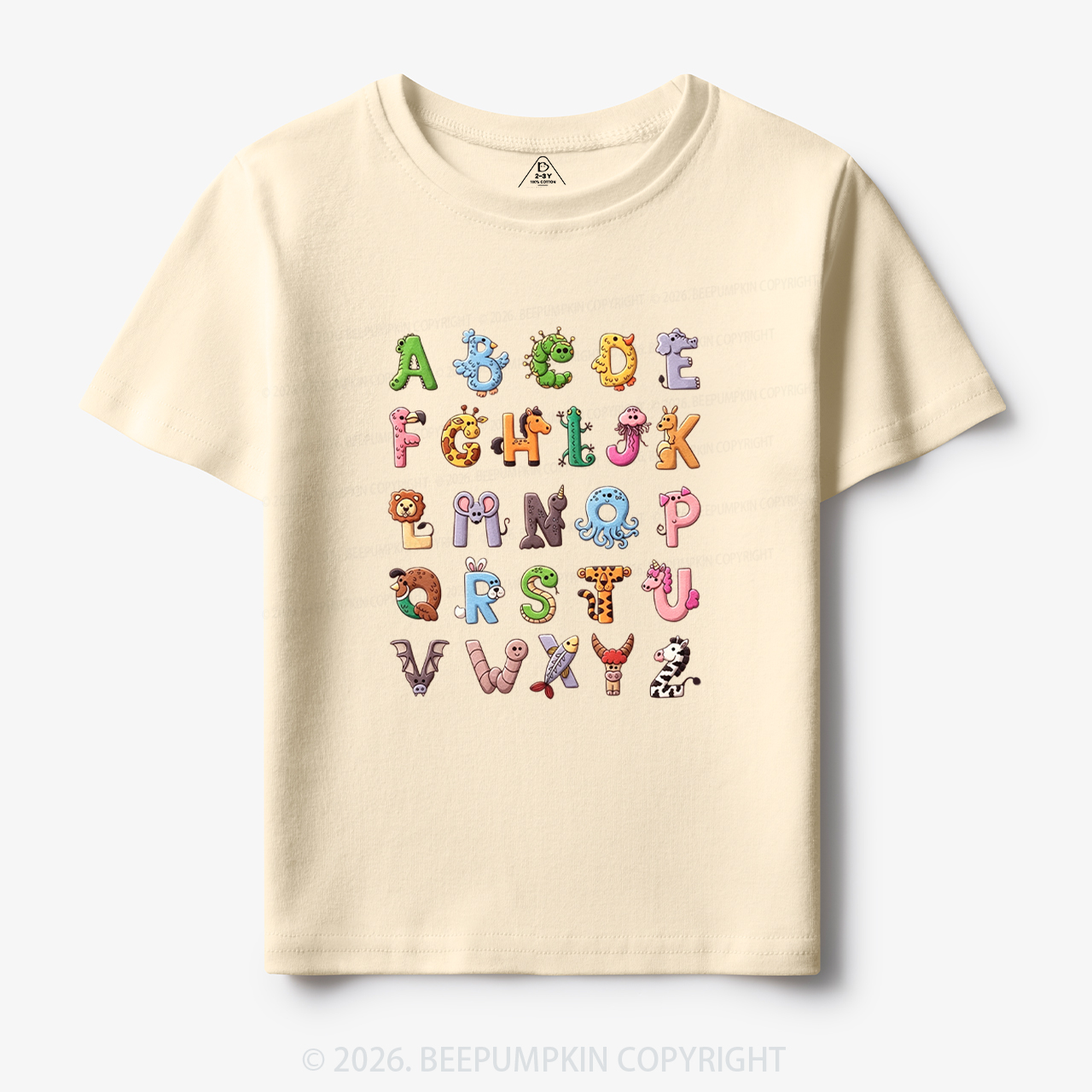 Cute Animals Alphabet Toddler&Kid's Tees