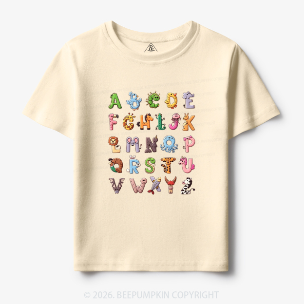 Cute Animals Alphabet Toddler&Kid's Tees