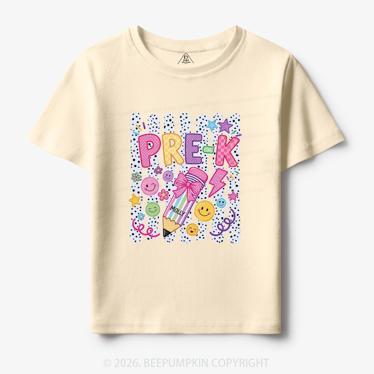 Personalized Pre-K Striped Back to School Toddler&Kid's Tees