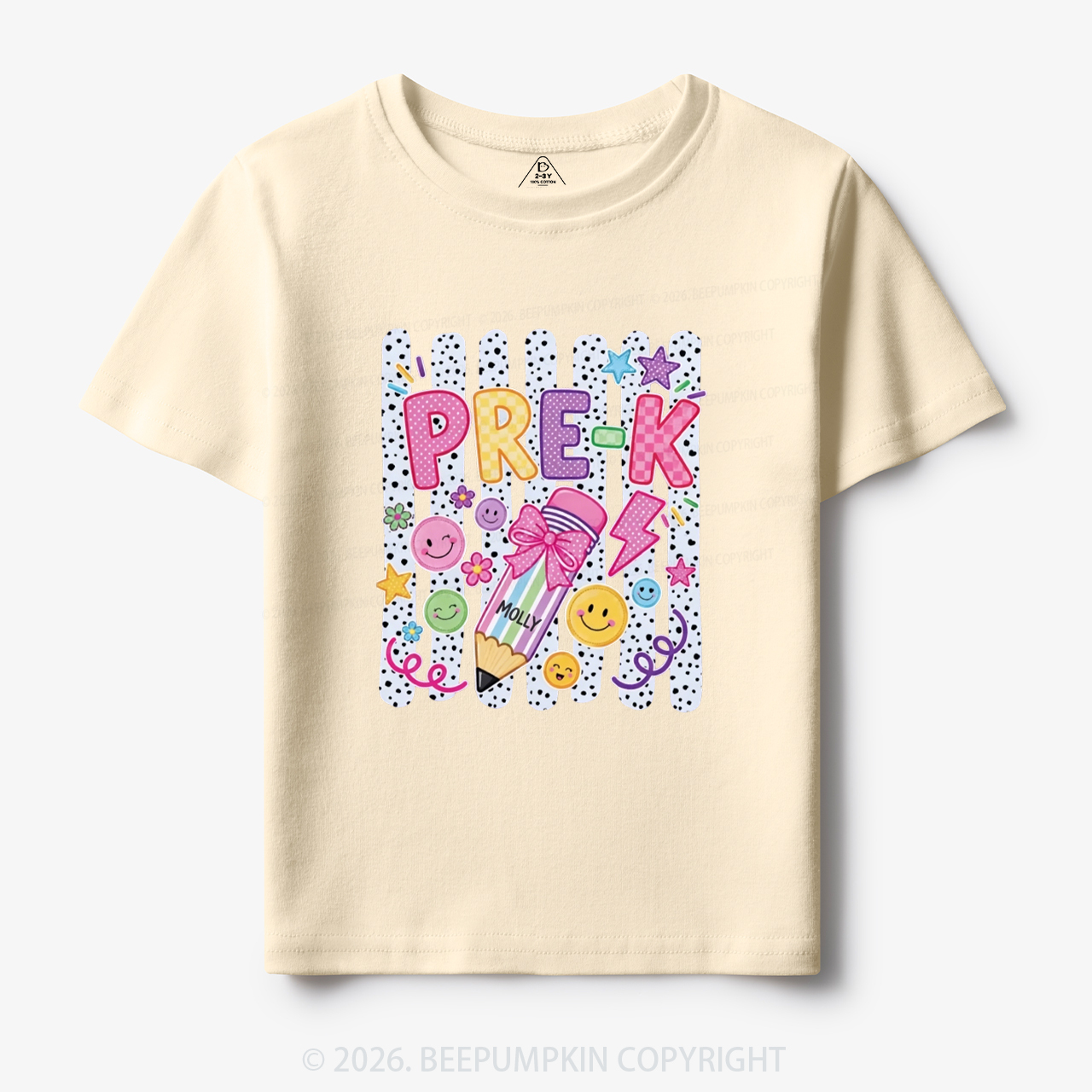 Personalized Pre-K Striped Back to School Toddler&Kid's Tees