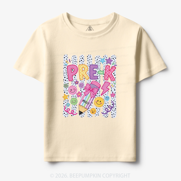 Personalized Pre-K Striped Back to School Toddler&Kid's Tees