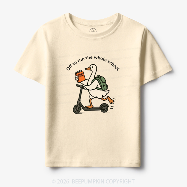 Off to Run the Whole School Funny Back To School Toddler&Kid's Tees