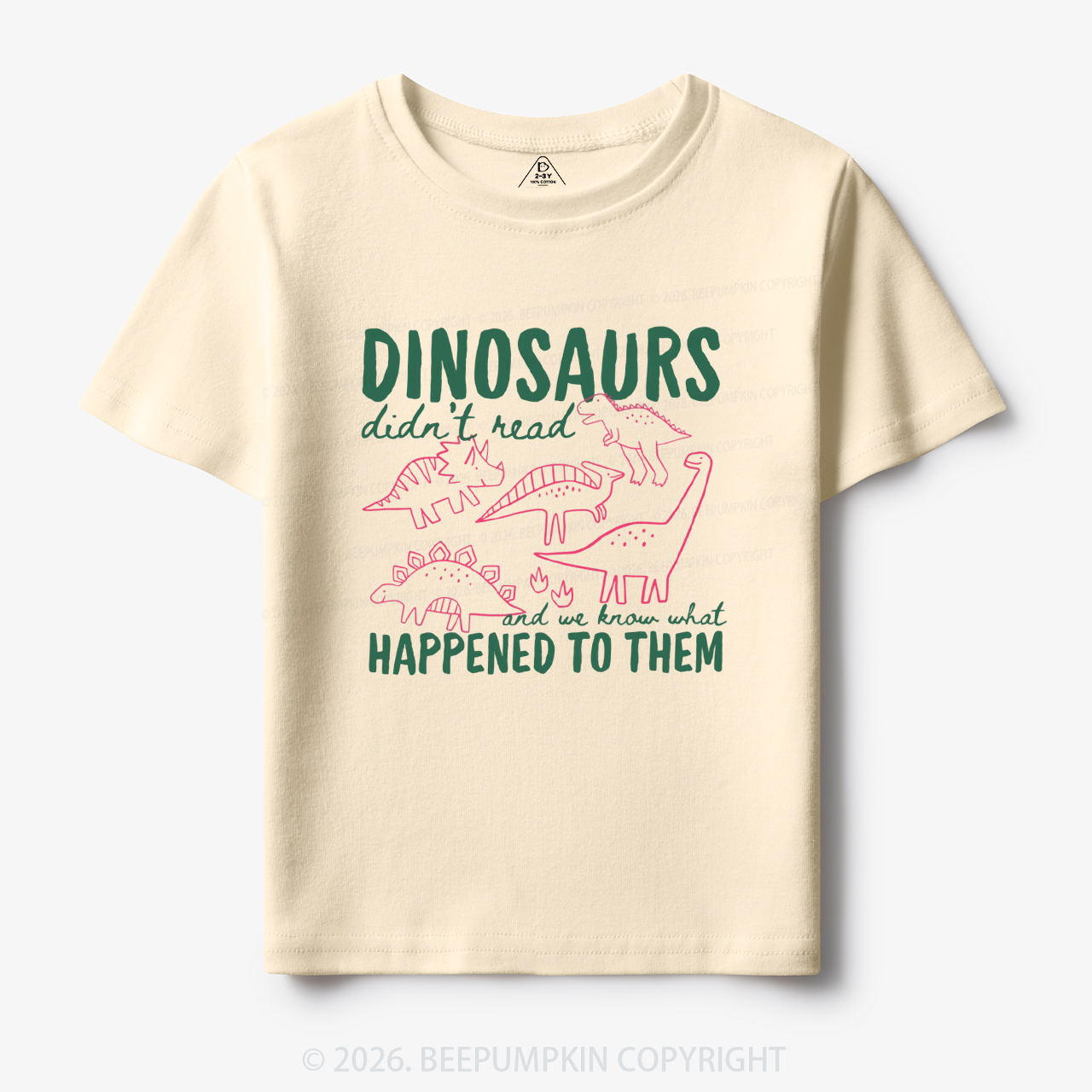 Funny Dinosaurs Didn't Read Toddler&Kid's Tees