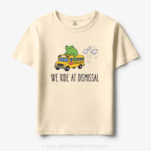 Funny Frog We Ride At Dismissal Toddler&Kid's Tees