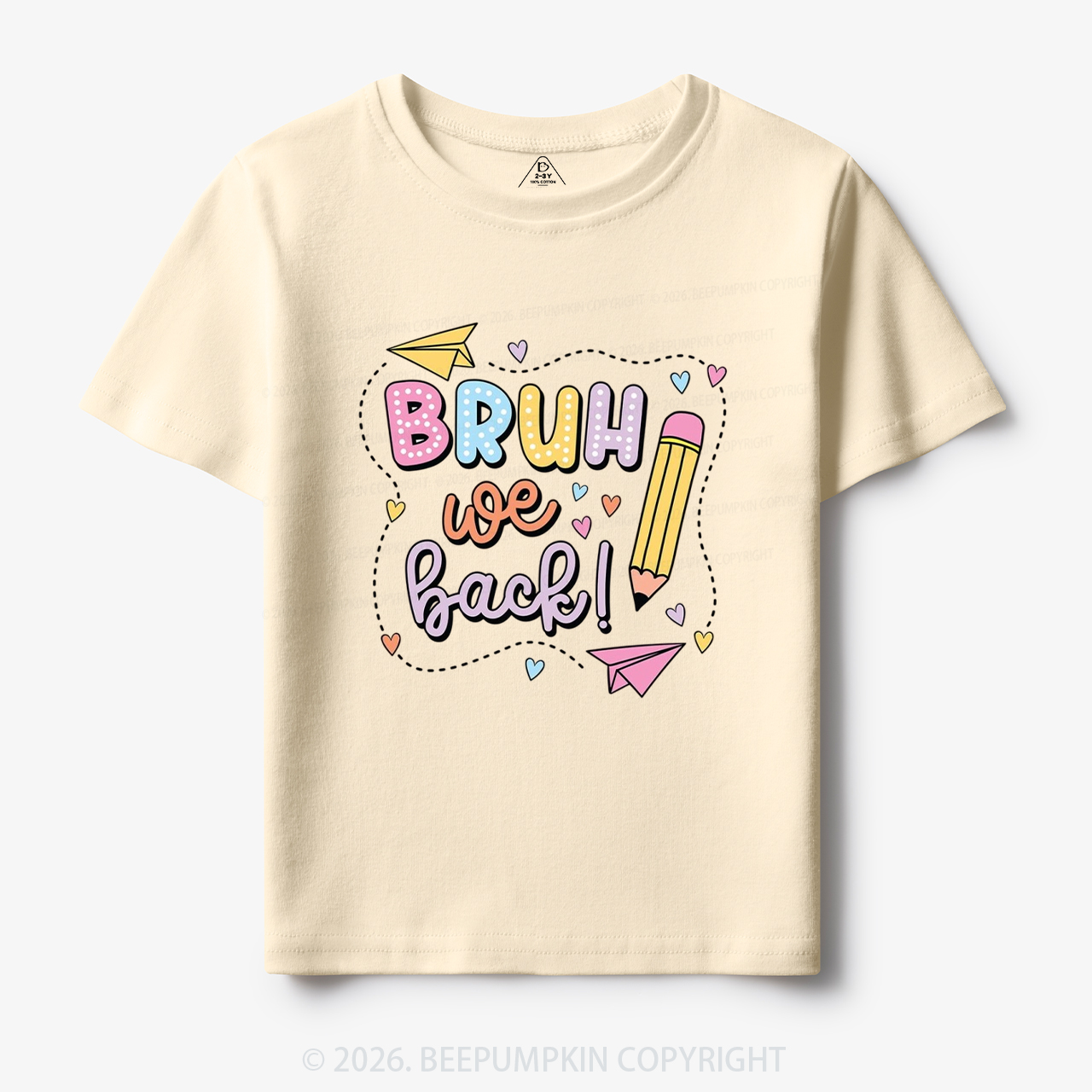 Bruh We Back Pastel Back to School Toddler&Kid's Tees