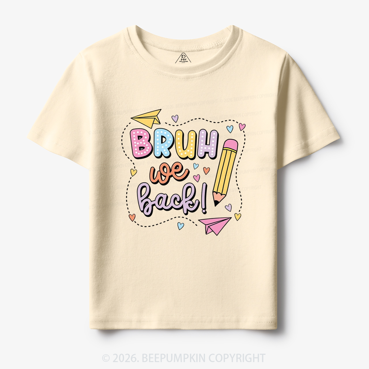 Bruh We Back Pastel Back to School Toddler&Kid's Tees