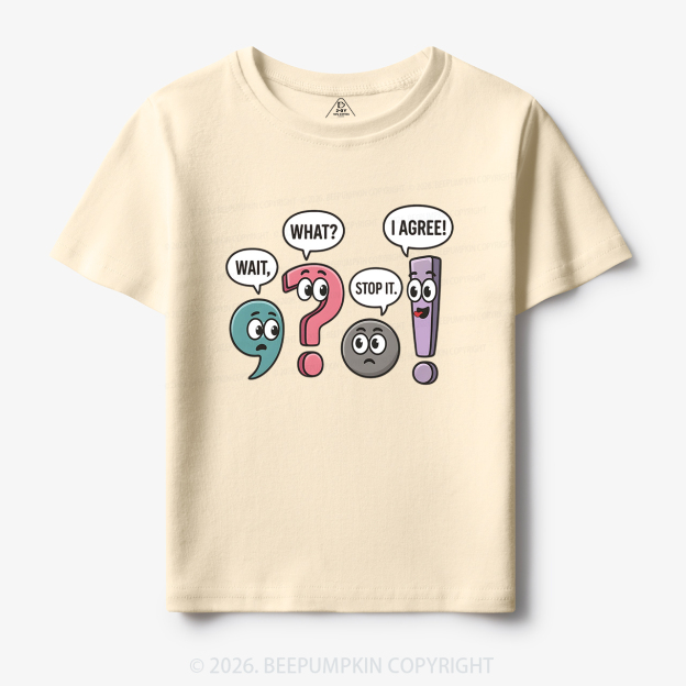 Funny Punctuation Back to School Toddler&Kid's Tees