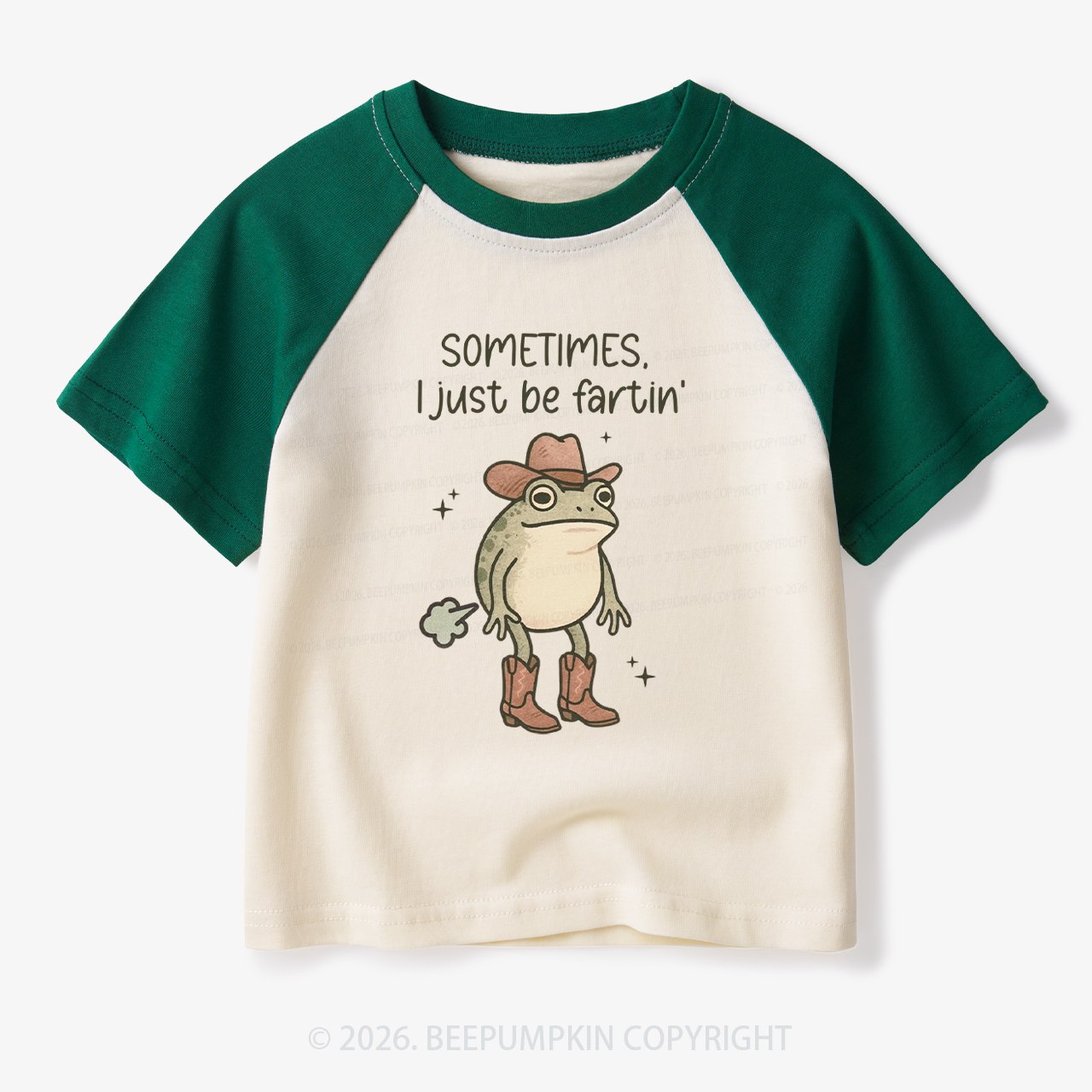 Sometimes I Just Be Fartin' Funny Western Toddler&Kids Retro Raglan T-shirt