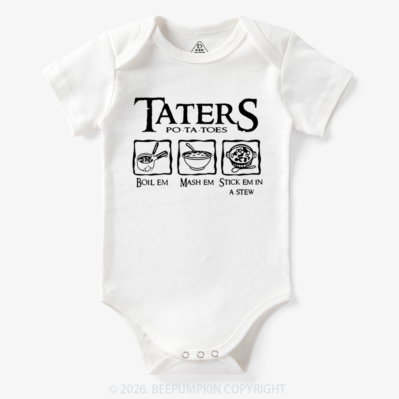 Taters Potatoes Funny Bodysuit