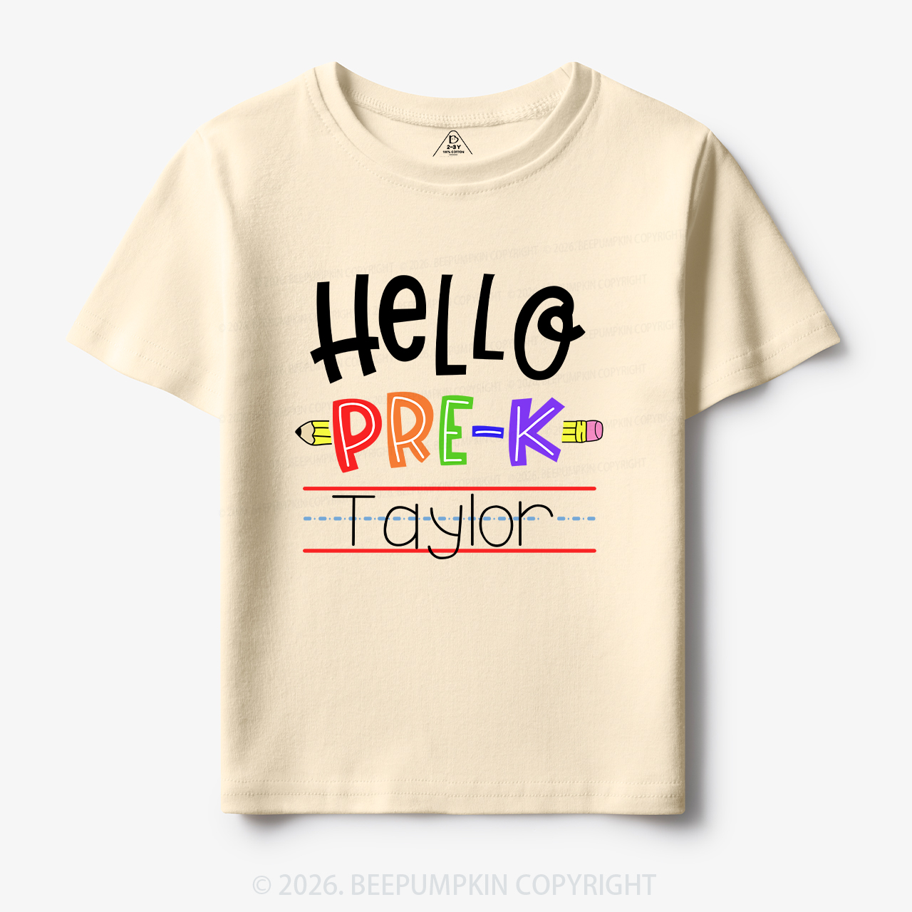 Personalized Hello Pre-k Shirt Back to School