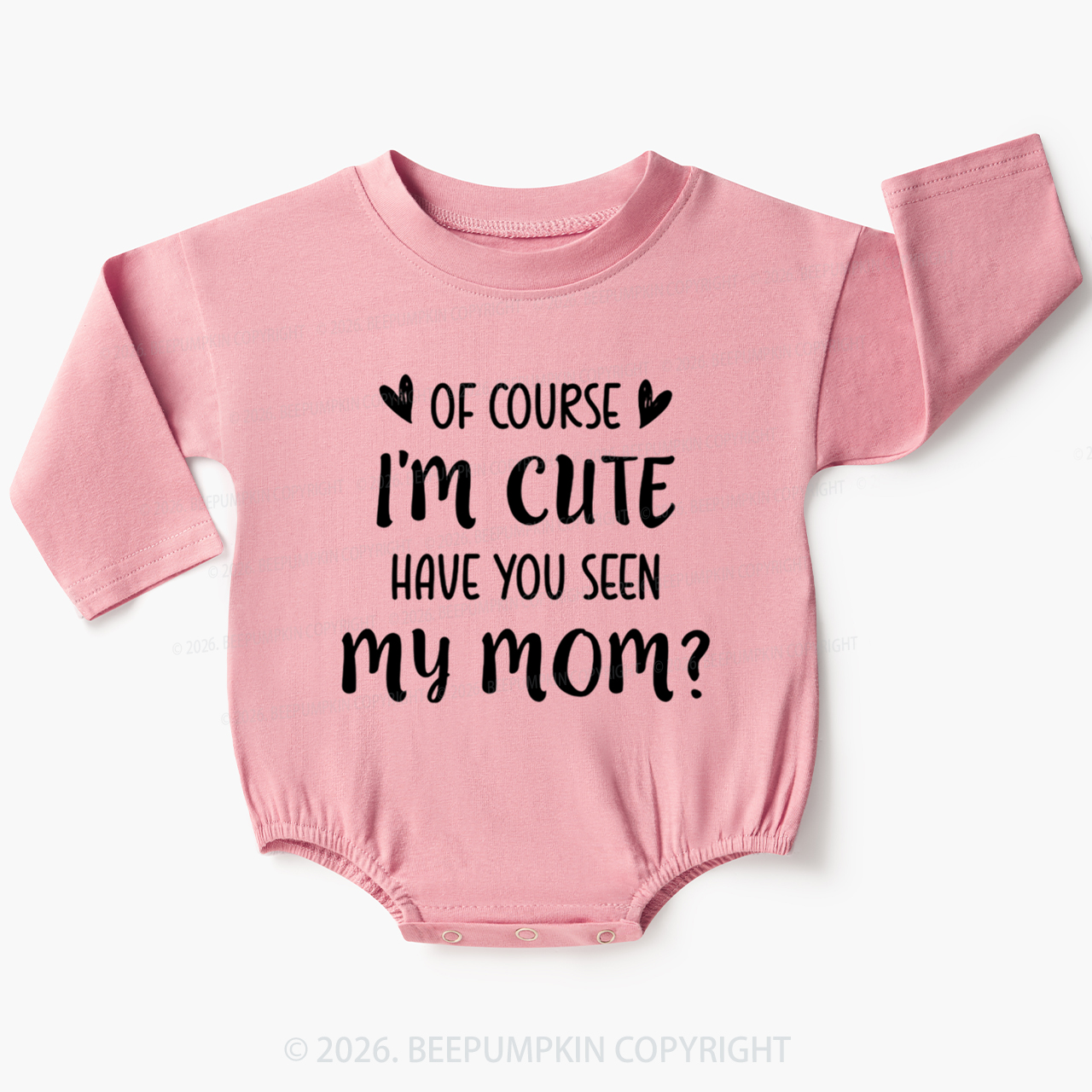 Of Course I'm Cute Funny Baby Bubble Romper