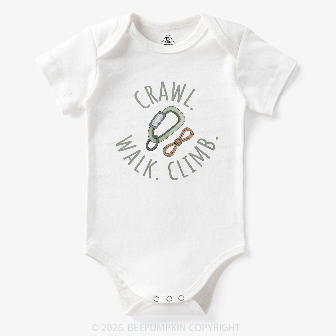 Crawl Walk Climb Cute Rock Climbing Bodysuit