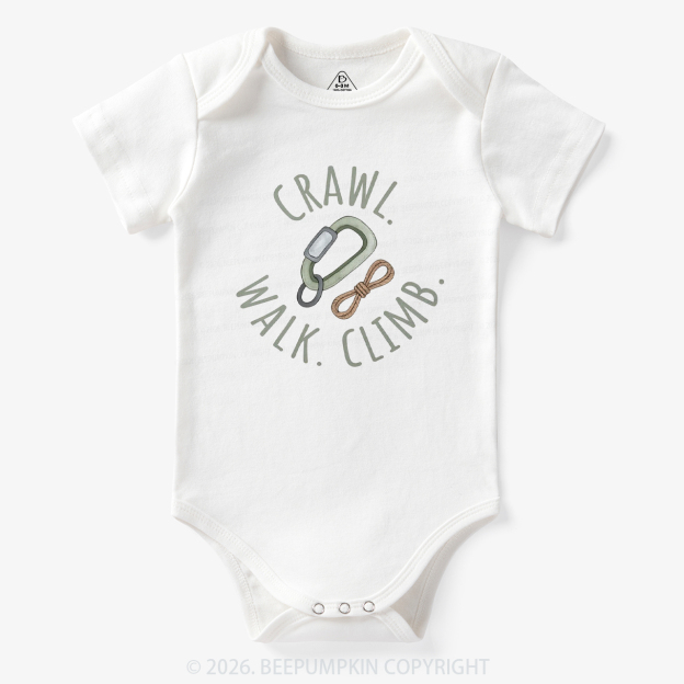 Crawl Walk Climb Cute Rock Climbing Bodysuit