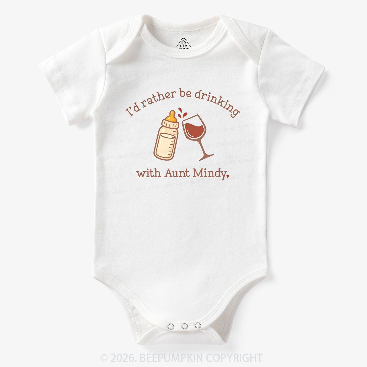 Personalized I'd Rather Be Drinking with Aunt Bodysuit