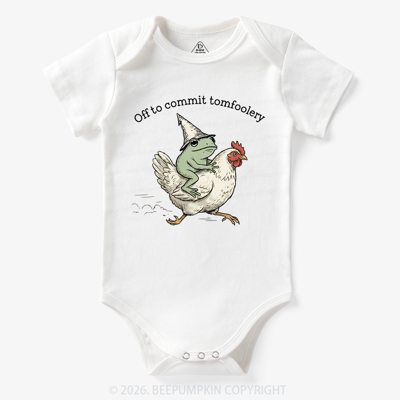 Frog Riding Chicken Off to Commit Tomfoolery Bodysuit