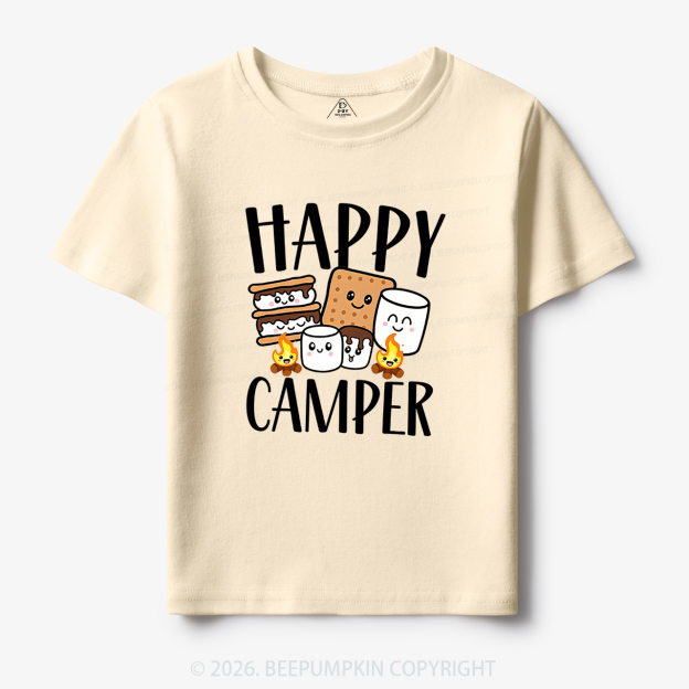 Happy Camper Cute Marshmallow Toddler&Kid's Tees