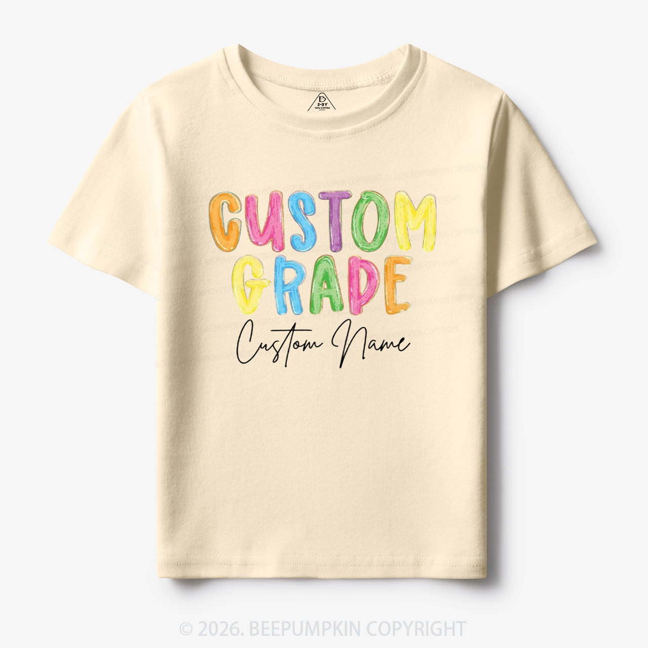 Personalized Colorful Grade Back To School Toddler&Kid's Tees