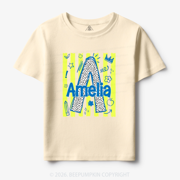 Personalized Name Alphabet Doodle Toddler&Kid's Tees