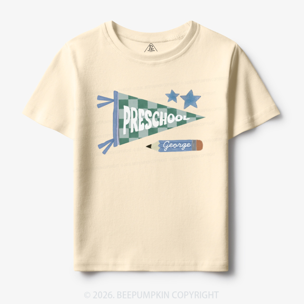 Personalized Pennant Back to School Toddler&Kid's Tees