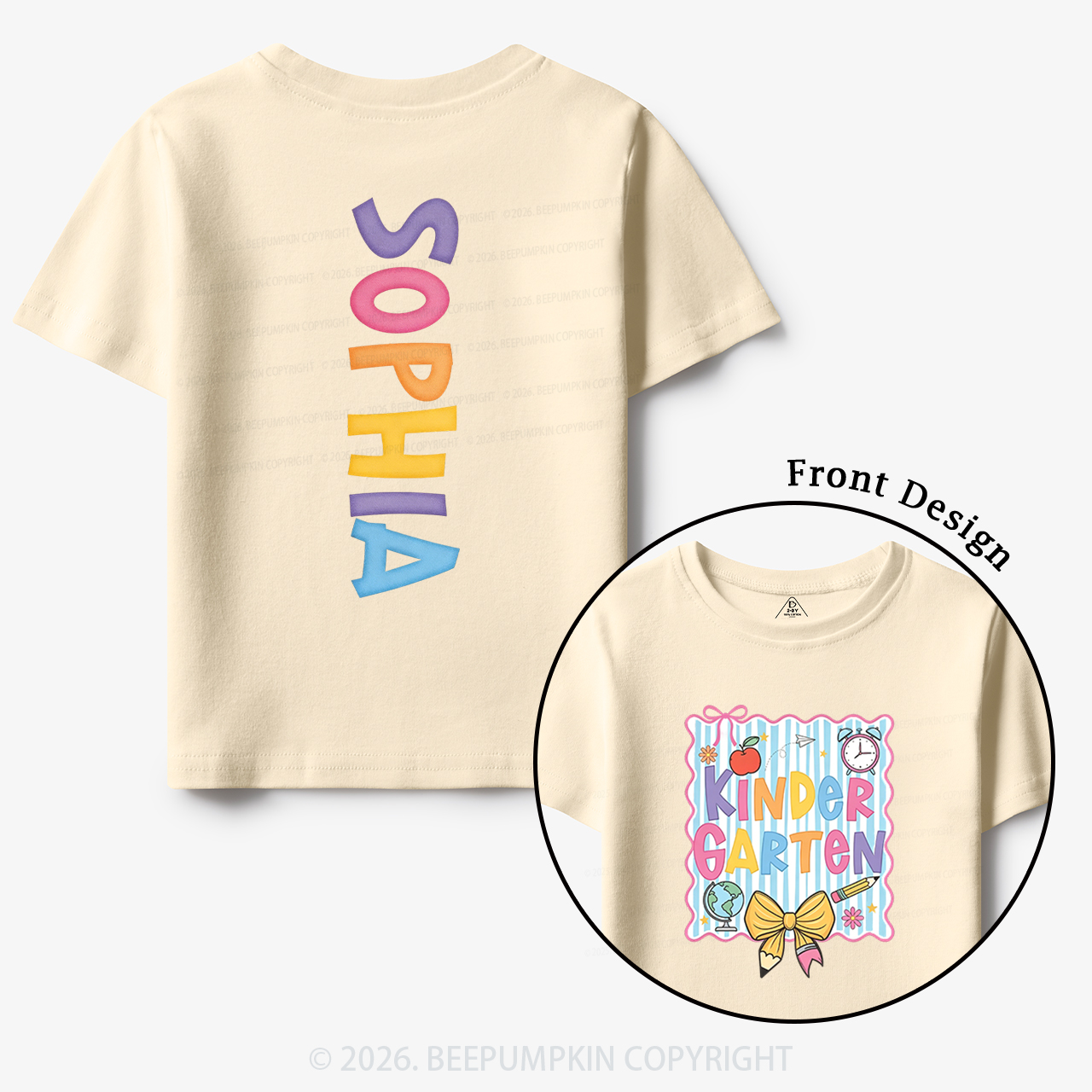 Personalized Cute Preschool to Fifth Grade Toddler&Kid's Tees