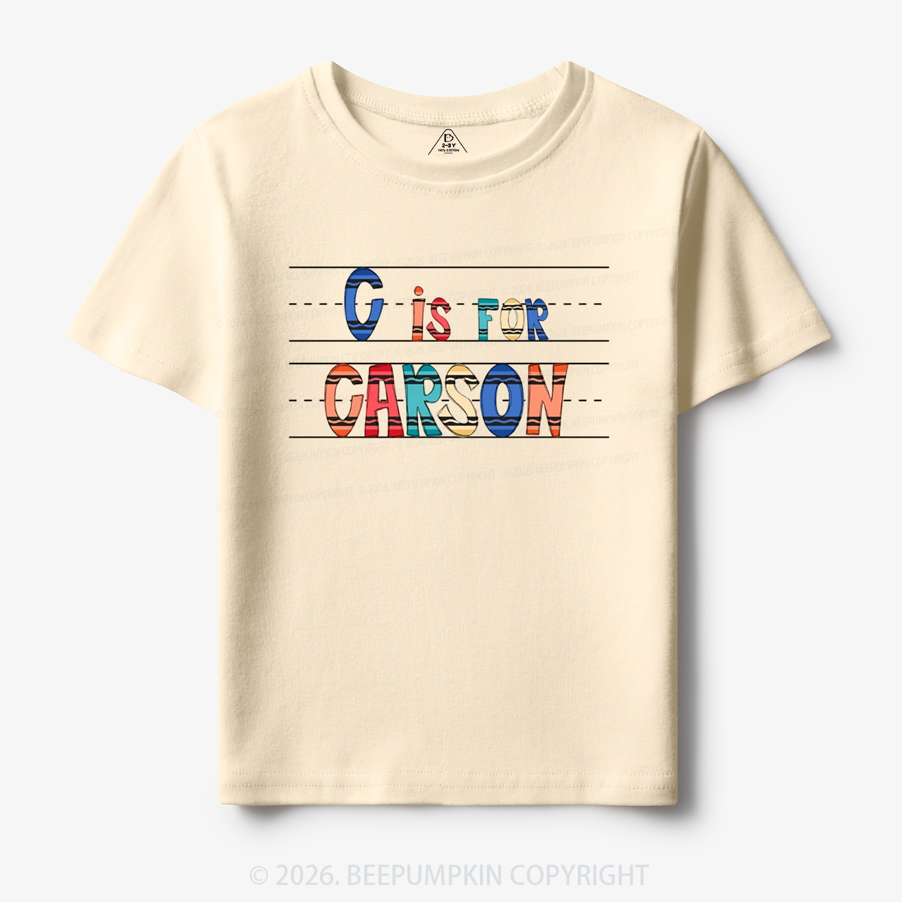 Personalized Crayon Letter Is For Name Toddler&Kid's Tees