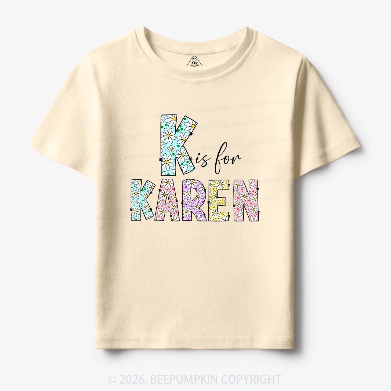 Personalized Daisy Letters Name Toddler&Kid's Tees