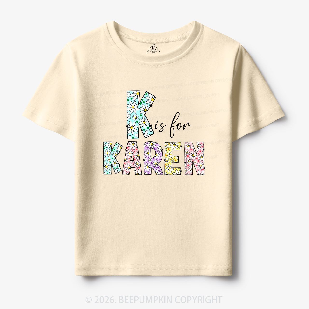 Personalized Daisy Letters Name Toddler&Kid's Tees