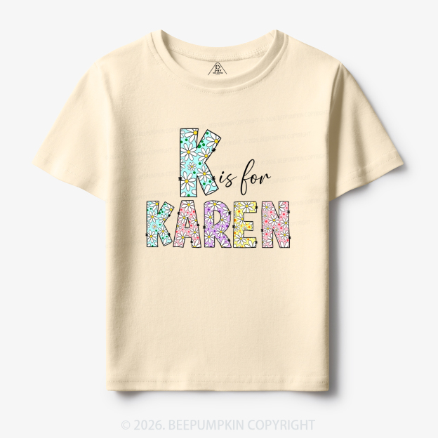 Personalized Daisy Letters Name Toddler&Kid's Tees