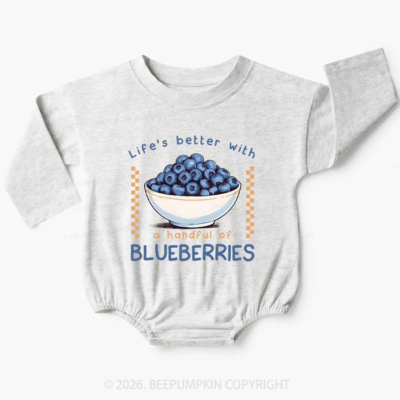 Life's better with a handful of Blueberries Funny Baby Bubble Romper