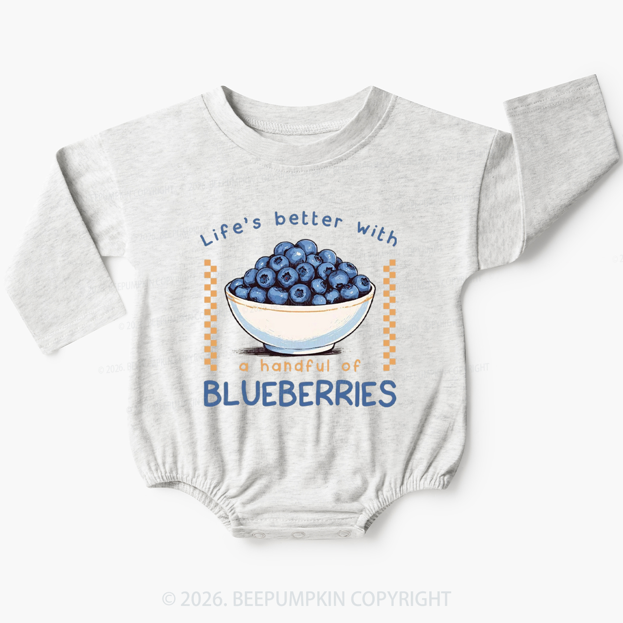 Life's better with a handful of Blueberries Funny Baby Bubble Romper