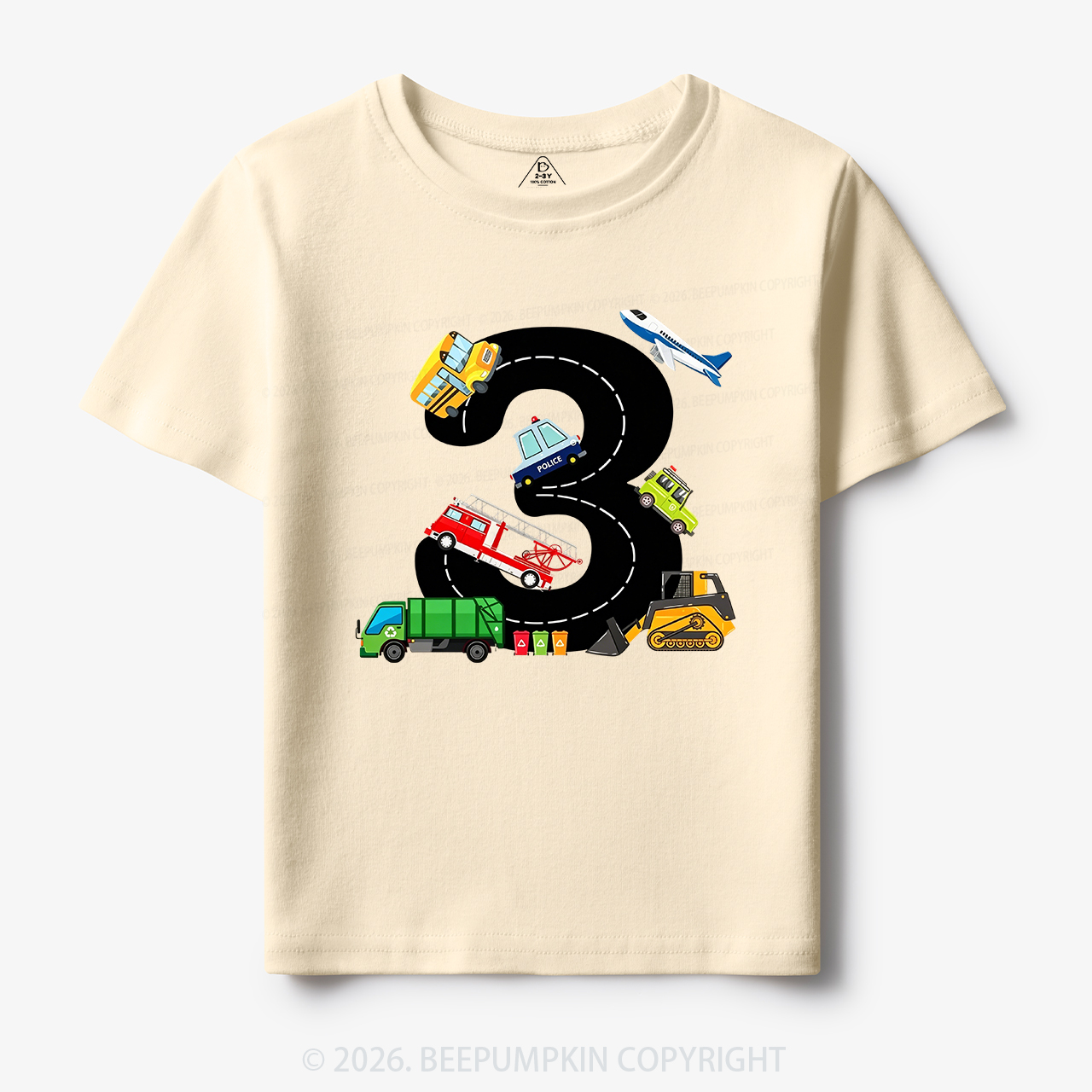 Personalized Transportation Helper Vehicles Birthday Toddler&Kid's Tees