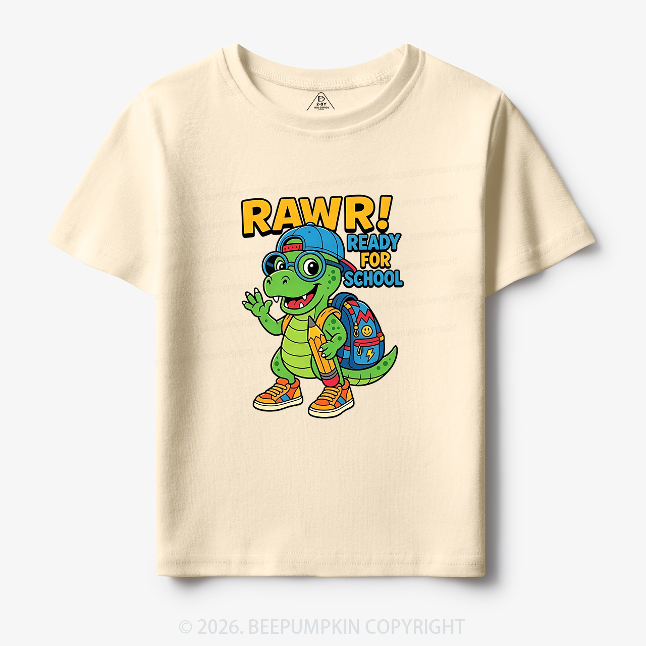 Rawr Ready for School Cute Dinosaur Toddler&Kid's Tees