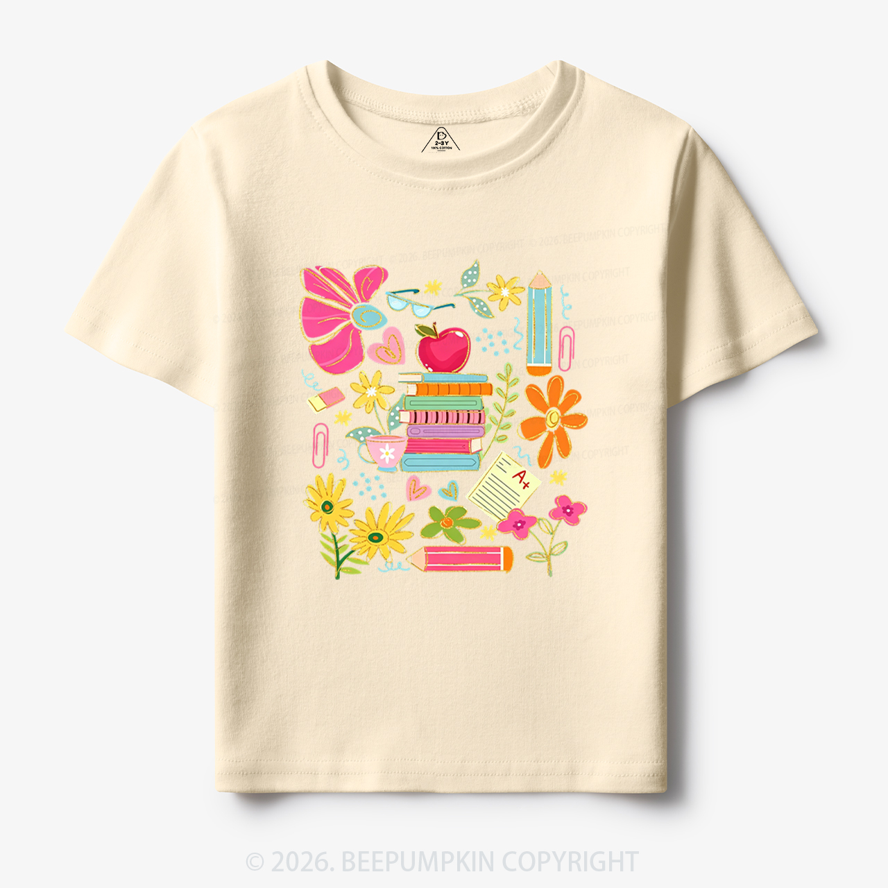 Cute Books Botanical Back to School Toddler&Kid's Tees