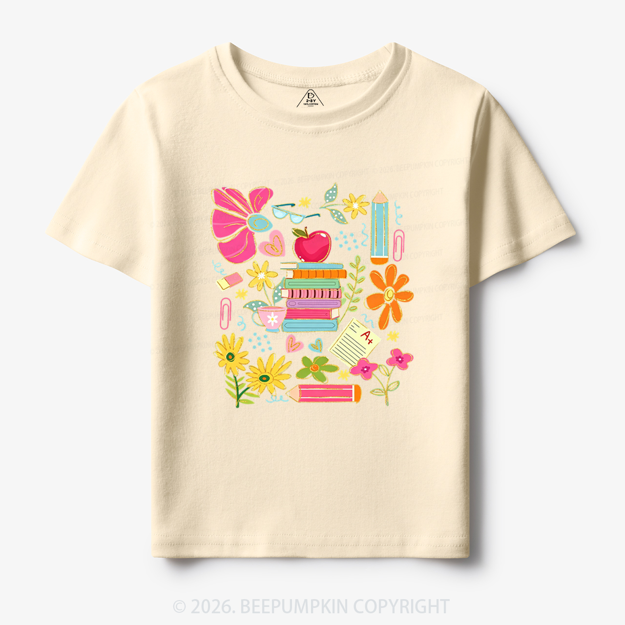 Cute Books Botanical Back to School Toddler&Kid's Tees