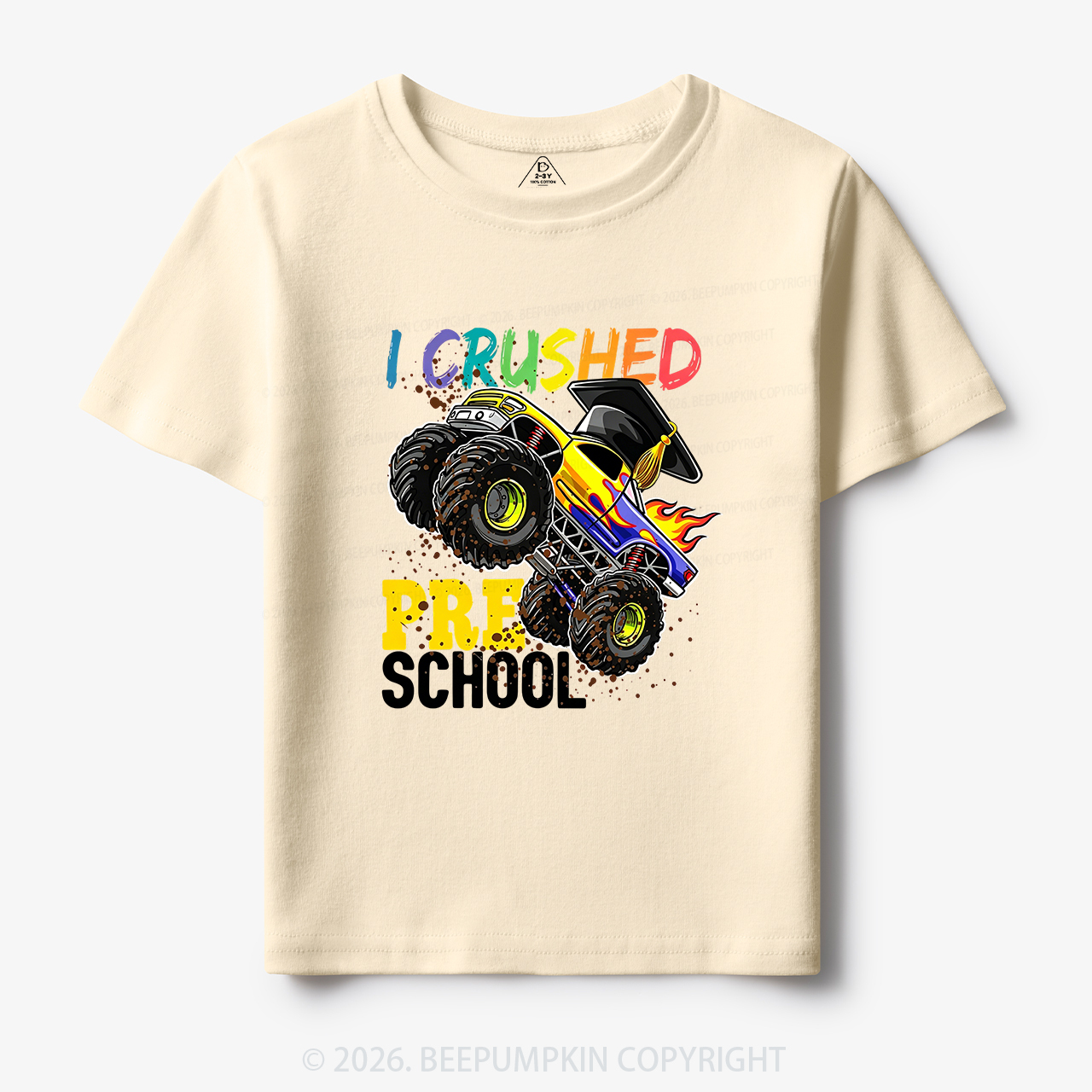 I Crushed Preschool Monster Truck Toddler&Kid's Tees
