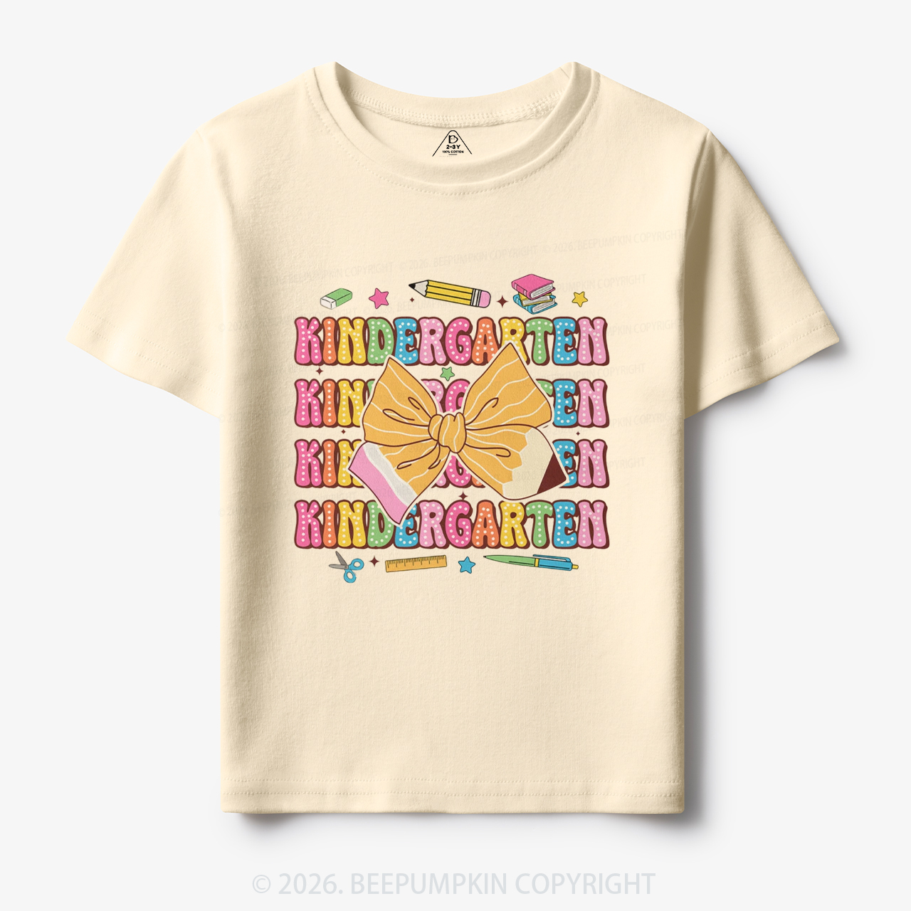 Kindergarten Pencil Coquette Bow Back To School Toddler&Kid's Tees