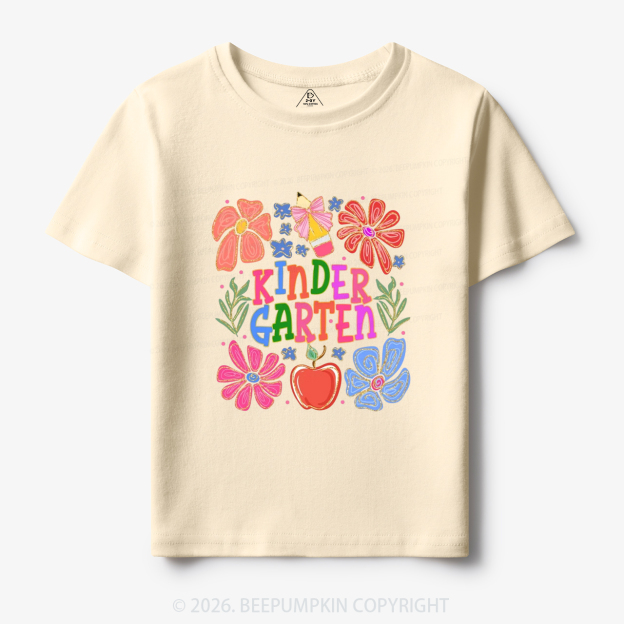 Personalized Kindergarten Colorful Floral Toddler&Kid's Tees